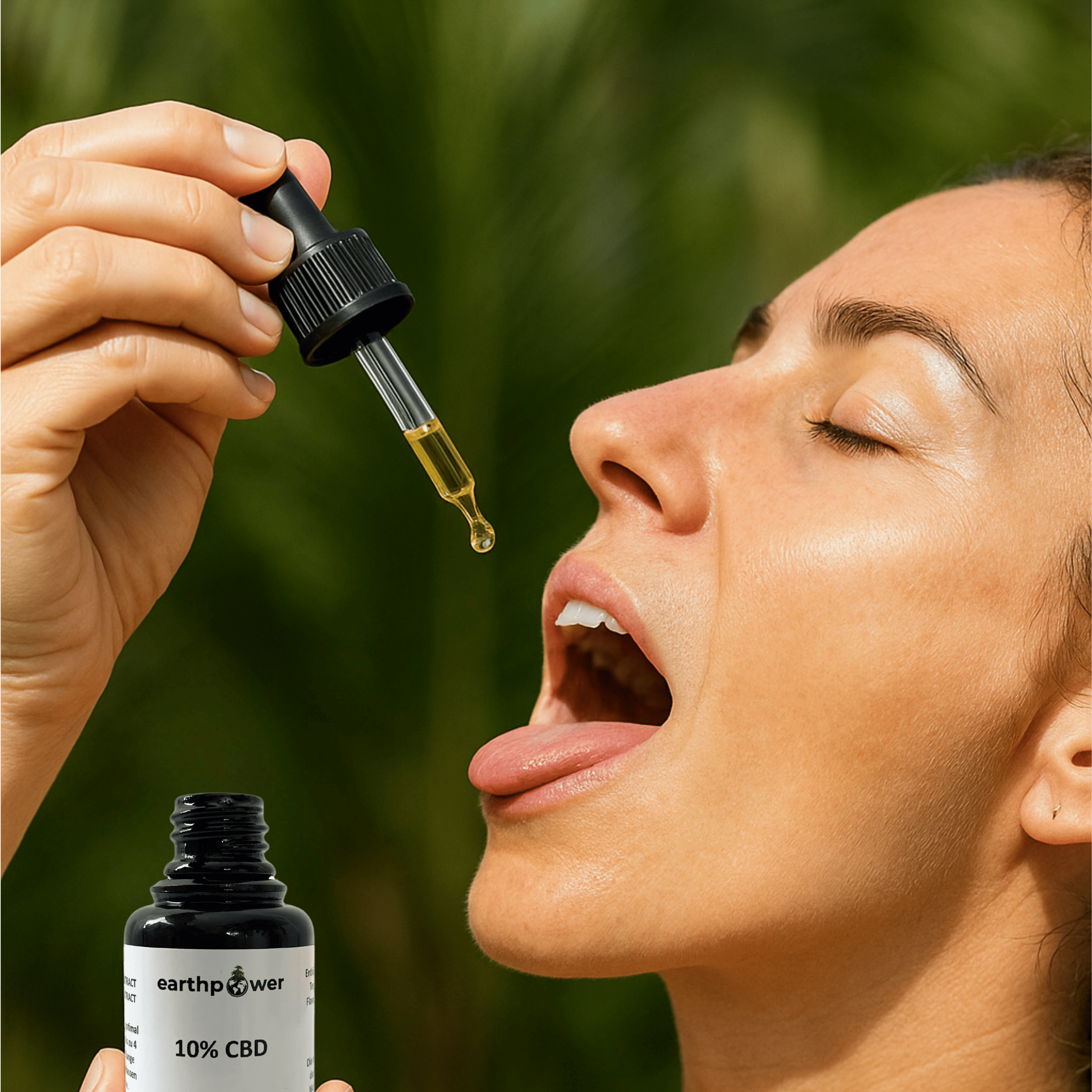 Kosmetisches CBD Mundpflegeöl 10% mit Hanfblatt Vollextrakt
